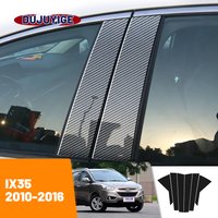 For Hyundai IX35 2010-2016 2011 2012 2013 2014 2015 Carbon Fiber Window Door Column Deal B C Pillar Post Cover Trim Sticker