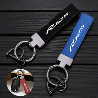 Leather Suede Motorcycle Keychain Zinc Alloy Keyrings Charm Styling Accessories for Yamaha YZF R125 YZFR125 YZF-R125 2008-2026