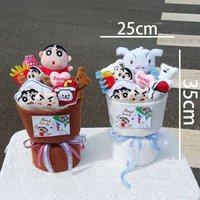 35cm Cute Crayon Shin Chan Doll Bouquet Plush Flower Graduation Birthday Gift Bouquet Wedding Anniversary Day Festival