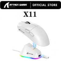 Original Brand ATTACK SHARK X11 Wireless Mouse Paw3311 22000 DPI Bluetooth Three Mode Rgb Charging Dock Lightweight R1 Mouse