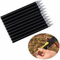 10 Pack Arrows 4.76 inch, Arrows Black Plastic Body with Sharp Metal Tip For Folding Slingshot