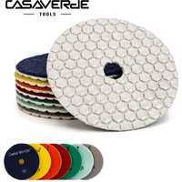 Casaverde 1PC 4"/100mm Diamond Polishing Pads Dry and Wet Buff Disc for Marble Granite Concrete Abrasive Grinding