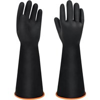 35/45/55cm Black Gloves Heavy Duty Rubber Gloves Acid Alkali Resistant Chemical Work Safety for Industry Labor Protective Glove