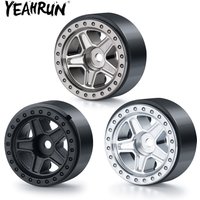 YEAHRUN 4Pcs 1.0inch Beadlock Wheel Rim Plastic 5-Spokes Hub for Axial SCX24 1/24 RC Crawler Upgrade Parts