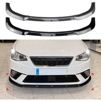 For Seat Ibiza MK5 Standard FR 2018 2019 2020 2021 2022 2023 Front Bumper Spoiler Lip Carbon Fiber Look/Gloss Black Splitter Kit