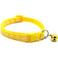 1pc Colorful Pet Pattern Small Dog and Cat Collar with Bell Adjustable Bowties Dog Bow Ties DIY Band Pet Collar With Footprint