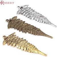 10PCS Antique Gold Color Zinc Alloy Leaves Charms Pendants Diy Jewelry Making Supplies Necklace Earrings Accessories for Women