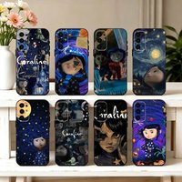 Anime C-coraline Phone Case For Samsung S25,S24,S21,S22,S23,S30,Ultra,S20,Plus,Fe,Lite,Note,10,Black Cover