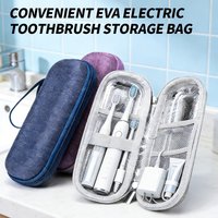2-in-1 Electric Toothbrush & Data Cable Organizer EVA Shockproof Aluminum Foil Travel Storage Bag