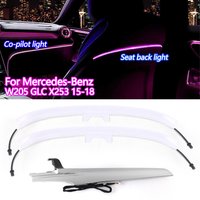For Mercedes-Benz W205 GLC X253 LED Ambient Light C-Class 3 Color Seat Back LED Atmosphere Lamp Copilot Panel LED Decoration Kit