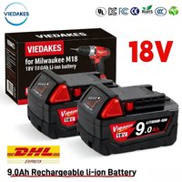 For Milwaukee M18 Battery 9.0Ah Rechargeable Lithium Replacement Battery for M18 18V Cordless Drill Driver 48-11-1850