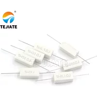 5pcs SQP Cement Resistor 5W 10W 0.25R 15R 33R 55R 140R 300R 5% Ceramic Resistor