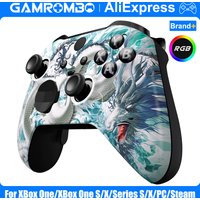 Controller for XBox One/Series S/X/PC Console Wireless Dual Vibration Game Joystick W/ RGB Hall Effect 6-Axis Gyro FUNC Gamepad
