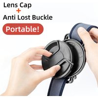 Camera Lens Cap Protection Cover Anti Lost Buckle Keeper 49mm 52mm 55mm 58mm 62mm 67mm for Canon Nikon Sony Fuji SLR Accessories