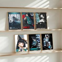 Hoshimi Miyabi Z-Zenless Zone Zero Whitepaper Poster Waterproof Paper Sticker Coffee House Bar Aesthetic Art Wall Painting