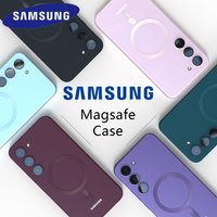 Etui Magsafe do Samsung Galaxy S24 S25 S26 S23 S22 Ultra Plus FE EDGE A17 A57, miękka silikonowa obudowa na telefon