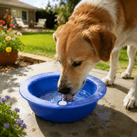 Water Injection Dog Cooling Bowls Relieve Heat Long Lasting Cooling Water Feeder Cool Down Cold Retention Pet Feeding Bowl Cat
