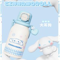 640Ml Sanrio Girls' Handheld Insulated Cup Cinnamoroll Double Drinking Straw My Melody Kawaii Y2K Warm Cold School Office Gift