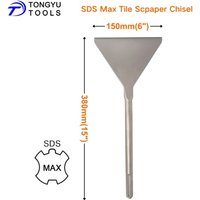 SDS Max Scaling Chisel 150mm Wide Tile Thinset Removal Bit for Rotary Hammer Mortar Adhesive Removal