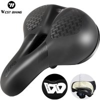WEST BIKING Bike Saddle Hollow Breathable Thicken Sponge Cushion Soft Shock Absorption Cycling Seat MTB Road Bike Accessories