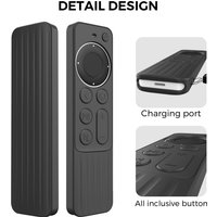 For Ap ple TV Remote Control Silicone Protective Stripe Anti fall Protector Case For Siri Remote 2&3
