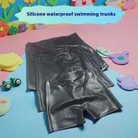 Plus Size Waterproof Silicone Swim Trunks Quick-Dry Anti-Bacterial Beach Swimming Shorts Men Women Cool Water Park Rafting