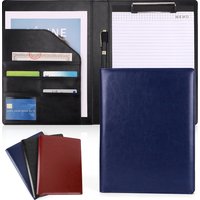 A4 Clipboard Folder with Notepad Business Document Manager Clip Large Capacity Document File Bag for Business Meeting & Travel