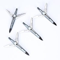 3/6/12Pcs Fixed 2-Blade Hunting Broadheads, Stainless Steel Alloy Arrow Tips, Replaceable Archery Arrowheads