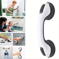 Anti Slip Shower Handle Grab Bars With Strong Hold Suction Vacuum Suction Cup Bathroom Safety Grab Bar Dual Lock Portable
