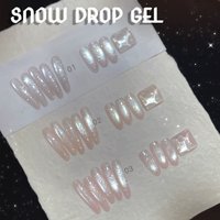 SHAKA 1-6pcs Fine Gold Powder Highlight Flash Whitening Translucent Nail Art Snowfall Silk Glass Bead Cat Eye Gel Nail Polish
