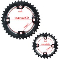 AliExpress GANOPPER AL7075 26T 38T MTB Chainring 104BCD 64BCD Mountain Bicycle Double Chainwheel 10 Speed Bike Crank Set Crankset 104 BCD Chainset