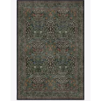 Morris & Co. Blackthorn Forest Green Rug maximalist rug indoor home living room bedroom art decoration carpet art floral carpet