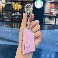 3Button Remote Key Case for VW Volkswagen/Golf 8 MK8 ID.3 ID.4 /Cupra/Skoda Soft TPU Car Key Case Full Protection Key Case Cover