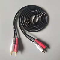 1.5/5/10/20 Meters 2RCA Male to 2 RCA Male Audio Video Cable RCA Audio Splitter Cable for DVD Sound TV box Louder