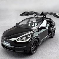 1:24 2025 Model X SUV Alloy Car Model Diecasts Metal Car Vehicles Model Simulation Sound and Light Collection Childrens Toy Gift