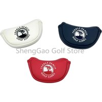Small Tree Pattern Golf Putter Cover PU Leather Golf Mid Mallet Putter Club Head Cover with Magnetic Closure