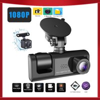 1080P DVR Dash Camera Front Inside Rear Camera Driving Recorder 2 Inch Screen Dashcam Support Night-Vision Loop Recording