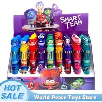 9/36pcs Inside Out Doll 10 Colors Ballpoint Pen Cartoon Colored Markings Multifunctional Student Supplies Stationery Wholesle