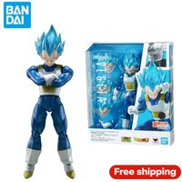 Original Bandai S.H.Figuarts Dragon Ball Super Super Saiyan Blue Vegeta Unwavering Pride Articulated Action Figure Gift With Box