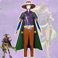 JoJo Gyro Zeppeli Steel Ball Run Cosplay Costume Adult Halloween Full Set Role Play Outfit For Fans Convention Party Fancy Dress