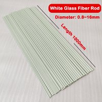 10PC Fiberglass Rod Diameters 0.8mm-13mm White Solid Glass Fiber Bars Arch UAV Tent Kite Bracket Length 1000mm