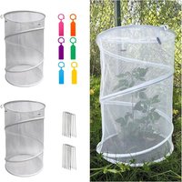 Mesh Garden Netting Pop-up Plant Netting Mesh Foldable Garden Protector Cover with Ground Stakes Vegetable Bird Protection