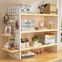 Desktop Shelves Desk Storage Racks Household Multi-layer Book Display Racks Desk Hole Boards Shelves