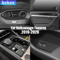 Real Carbon Fiber Car Accessories Black Trim Soft Sticker For Volkswagen Touareg CR 2019 2020 2021 2022 2023 2024 2025 2026