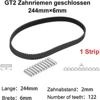 1PCS 3D Printer Parts GT2 6mm Closed Loop Rubber Timing Belt 222 224 226 228 230 232 234 236 238 240 242 244 246 248 250mm 2GT