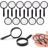 26pcs Mini Magnifying Glass Office Study School Portable Supplies for Newspaper Magazine Reading Outdoor Nature Observation XJM