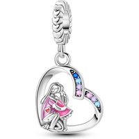 Charms 925 Sterling Silver Love Embrace Pendant For 3mm Bracelet DIY Women Mother's Day Jewelry Gift