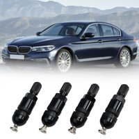 4pcs TPMS Tire Pressure Sensor Valve Stem Repair Kit For BMW 5 Series Black Tire Pressure Sensor Valve Stem Repair Kit