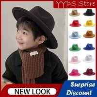 Chapeau Imitation laine à larges bords pour Parent-enfant, chapeau de soirée rétro S Jazz à bords plats, printemps et automne