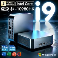 Mini PC Intel Core i9 10980HK N150 Computer Gaming PC 16GB 32GB RAM 1TB M.2 SSD Windows 11 Pro WiFi 6 BT5.2 UHD Gamer Desktop PC